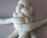 A picture of step 4 of Vegan Sourdough Challah.