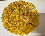 A picture of step 6 of My Mom’s Meat Omelette for Obento lunch box.
