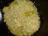 Hare choliya and garlic chutney