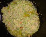 A picture of step 4 of Hare choliya and garlic chutney.
