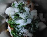 A picture of step 4 of Ragi onion rava dosa with hotel style coconut chutney.