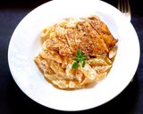 A picture of step 7 of Grilled Chicken Alfredo Pasta.