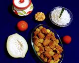 A picture of step 6 of Papaya and Gram Dal Fritters Curry.