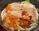 A picture of step 3 of Spicy Korean style mille feuille hot pot.