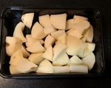 A picture of step 3 of Aloo Posto (Potatoes cooked with poppy seed paste).