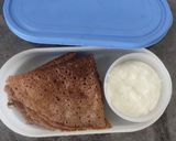A picture of step 6 of Ragi flour dosa (fermented)/No rice.