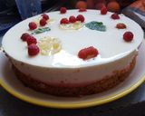 A picture of step 6 of Lemon and Raspberry Bavarois.