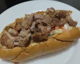 Foto del paso 5 de la receta: Sándwich🌭de carne🍖, queso🧀y verduras cremosas🥕🧅🥒😜!!!