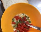 A picture of step 3 of Egg Chilli Cheese Toast.