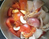 A picture of step 1 of Mutter paneer.