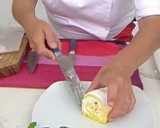 Foto del paso 4 de la receta: Brazo gitano relleno de nata y melocotón,      56