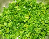 A picture of step 1 of Crispy Methi Vadi.
