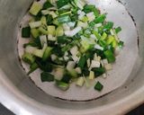 A picture of step 2 of Green onion sabji.