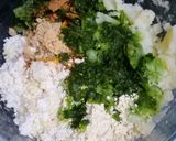 A picture of step 1 of Mughlai spinach malai kofta.