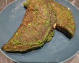 A picture of step 5 of Spinach Cottage Cheese Pan Cake 😋.