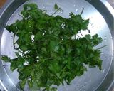 A picture of step 1 of Dhania Patar Bara / Coriander Fritters.