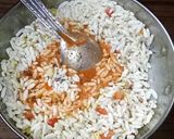 A picture of step 1 of Mirapakaya Bajji with Stuffed Murmura.