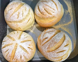 Foto langkah ke 6 dari resep Milk Hearth Bread/Mirukuhasu.