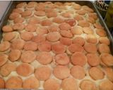 A picture of step 6 of Banana pudding poke cake.