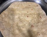 A picture of step 5 of Wrap & kebab from leftover bhaji.