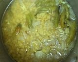 A picture of step 1 of Palak mango dal.