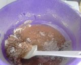 A picture of step 4 of Crazy Cupcakes - no eggs, no butter, no milk.
