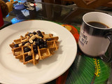 Waffle de avena!