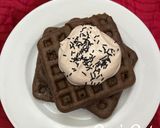 A picture of step 4 of Chocolate Waffles.