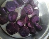 Foto langkah ke 2 dari resep Puding ubi ungu lapis coklat.