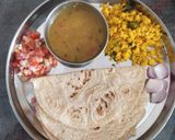 A picture of step 8 of Spicy Zunka & Soft Bhakri.