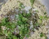 A picture of step 2 of Sattu paratha.