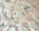 A picture of step 4 of Mushroom and spring onion quiche.