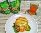 Foto langkah ke 4 dari resep Pancake Pisang Creamy Matcha.