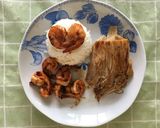รูปขั้นตอนการทำที่ 8 ของ ข้าวหน้ากุ้งซอสเทริยากิ