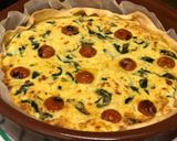 Foto del paso 5 de la receta Quiche de queso, espinacas, tomates cherry y más cositas ricas!! sin lactosa 💃