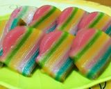 Foto langkah ke 5 dari resep Kue Lapis Pelangi takaran sendok.