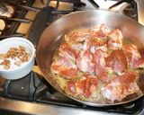 A picture of step 5 of Cajun pork spare ribs and lentils.