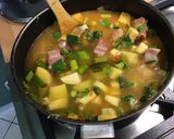 Une image de l'étape 22 de Soupe anti gaspi au chou, poireaux, navets, pommes de terre, tomate au lard.
