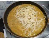 A picture of step 3 of Indo Italian Spicy Spaghetti.