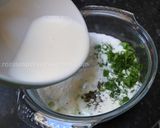 A picture of step 4 of Abdoogh Khiar (Iranian cold cucumber soup).