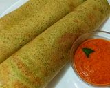 A picture of step 7 of Green Moong Dal Crispy Dosa.