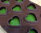 A picture of step 4 of Matcha chocolate for Valentine's Day 2019.