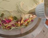 A picture of step 11 of Rasmalai Cake (eggless).