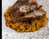 Foto del paso 9 de la receta: Arroz con secreto ibérico marinado y queso azul