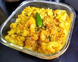 A picture of step 5 of Cauliflower and Moong Dal Curry.