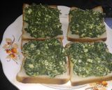 A picture of step 2 of Spinach sandwich.
