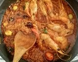 Une image de l'étape 7 de Gambas spaguetti a l'encre de seiche legumes d'été 🦐.