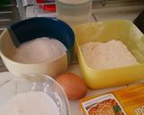 Foto langkah ke 1 dari resep Brownies Kukus Keju (Tepung Singkong).