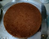 A picture of step 6 of M&M Chocolate cate.