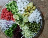 A picture of step 1 of Salad with sauce 🥗.